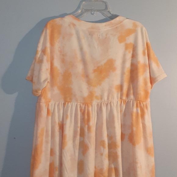 NWT Wild Fable Orange White Tie Dye Dress Sz Small - Picture 4 of 8